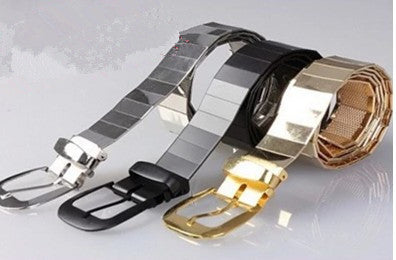 Madajo Gold Silver Black Shiny Belt