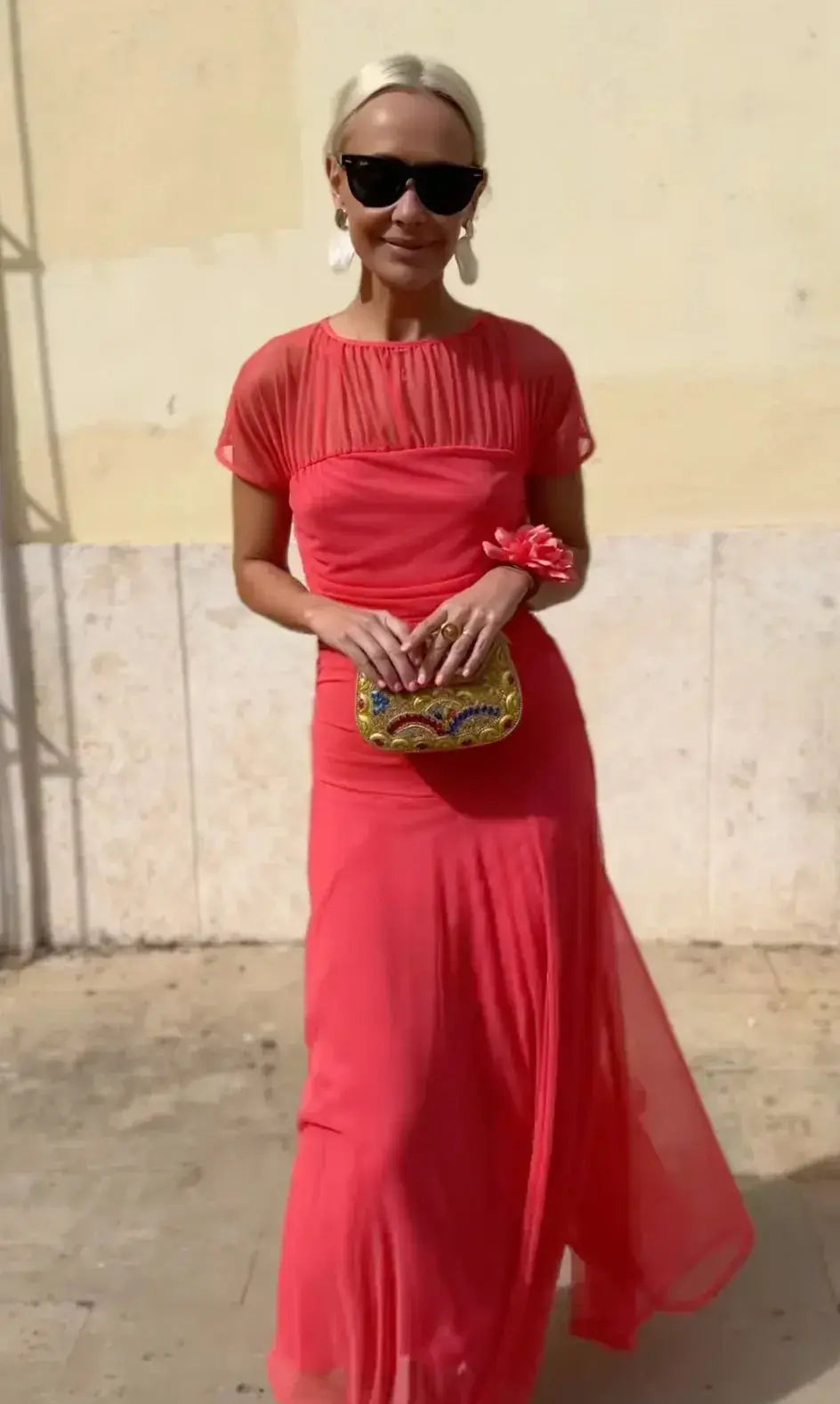 Vestido Casual para Mujer – Diseño A-Line con Manga Corta, Cuello Redondo y Corte Amplio para Verano MaDaJo