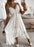 Vestido Largo de Playa Sexy | Vestido de Verano con Encaje y Escote en V para Mujer MaDaJo