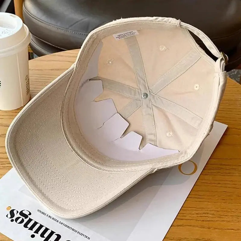 Gorra de Béisbol Unisex con Bordado de Letras Coreanas – Gorra Ajustable Estilo Hip Hop, Streetwear y Deportiva para Hombre y Mujer MaDaJo