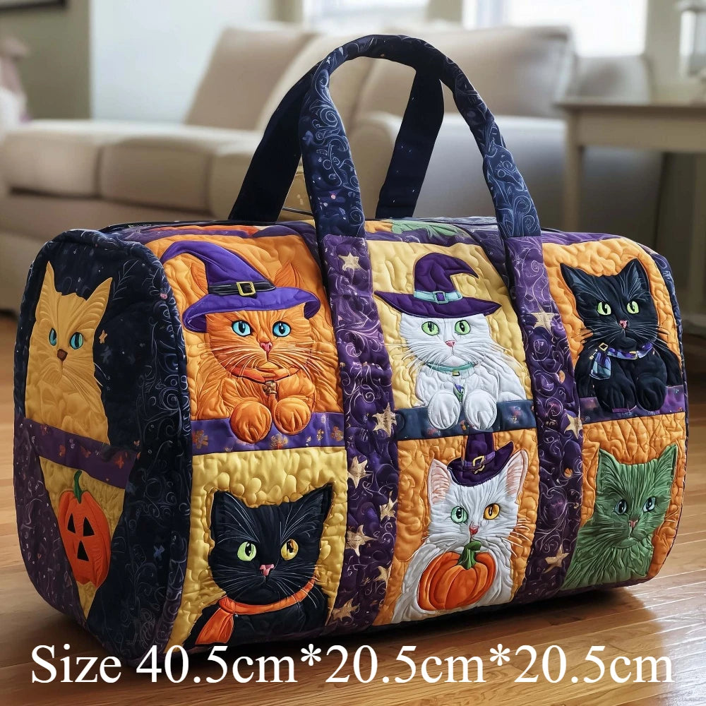 Bolso de Viaje 3D con Estampado de Gatos | Bolso Acolchado Único para Amantes de los Gatos