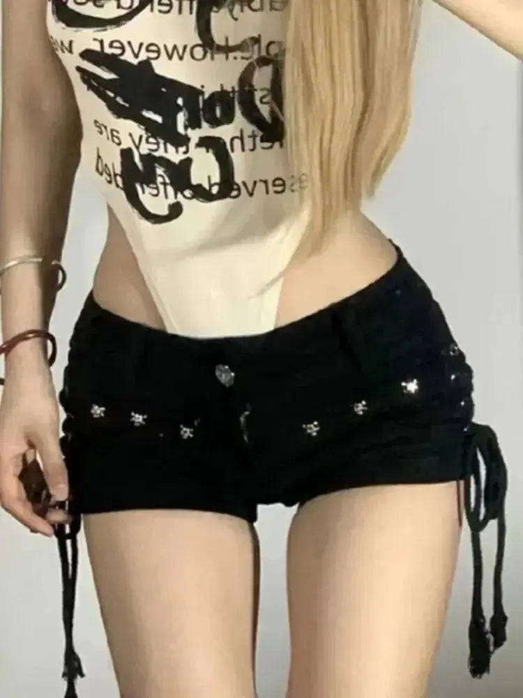Shorts Mujer con Cordón Estilo Retro Americano – Streetwear. MaDaJo