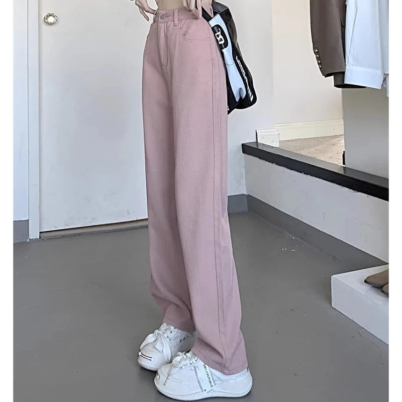 Jeans Anchos Vintage para Mujer | Pantalón Denim de Cintura Alta con Diseño Retro y Ajuste Cómodo