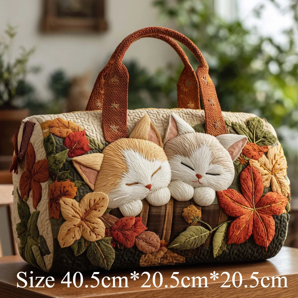 Bolso de Viaje 3D con Estampado de Gatos | Bolso Acolchado Único para Amantes de los Gatos