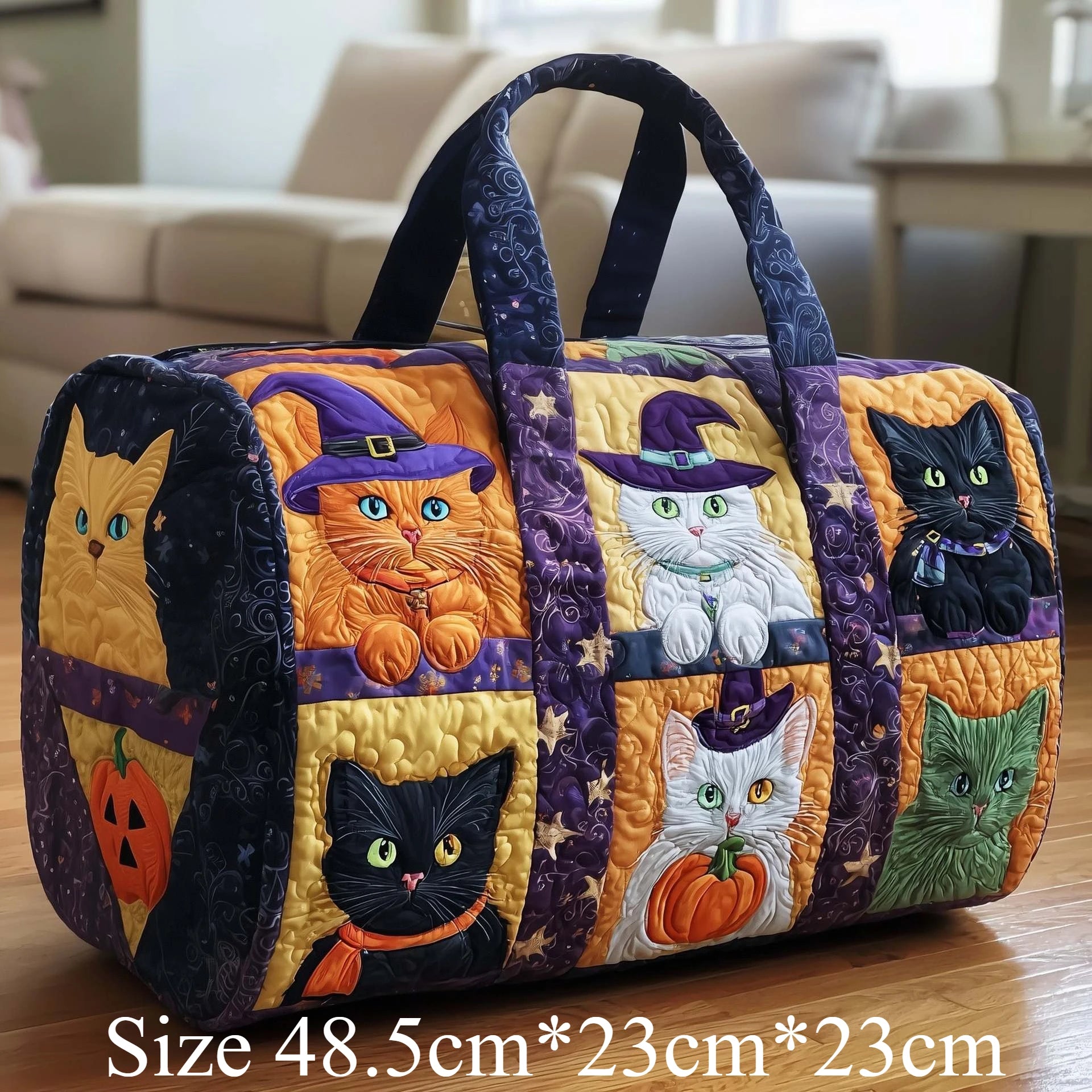 Bolso de Viaje 3D con Estampado de Gatos | Bolso Acolchado Único para Amantes de los Gatos