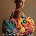 Bolso de Viaje 3D con Estampado de Gatos | Bolso Acolchado Único para Amantes de los Gatos