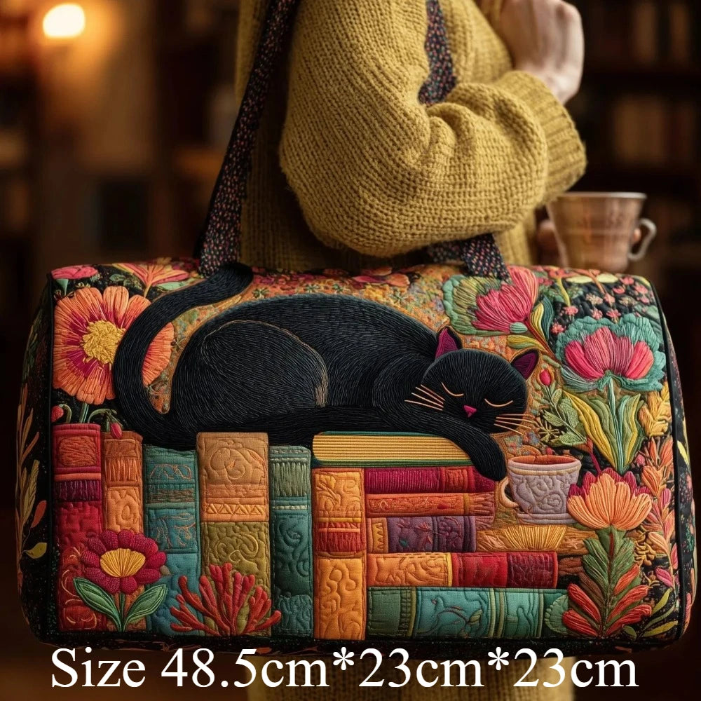 Bolso de Viaje 3D con Estampado de Gatos | Bolso Acolchado Único para Amantes de los Gatos