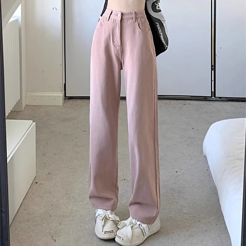 Jeans Anchos Vintage para Mujer | Pantalón Denim de Cintura Alta con Diseño Retro y Ajuste Cómodo