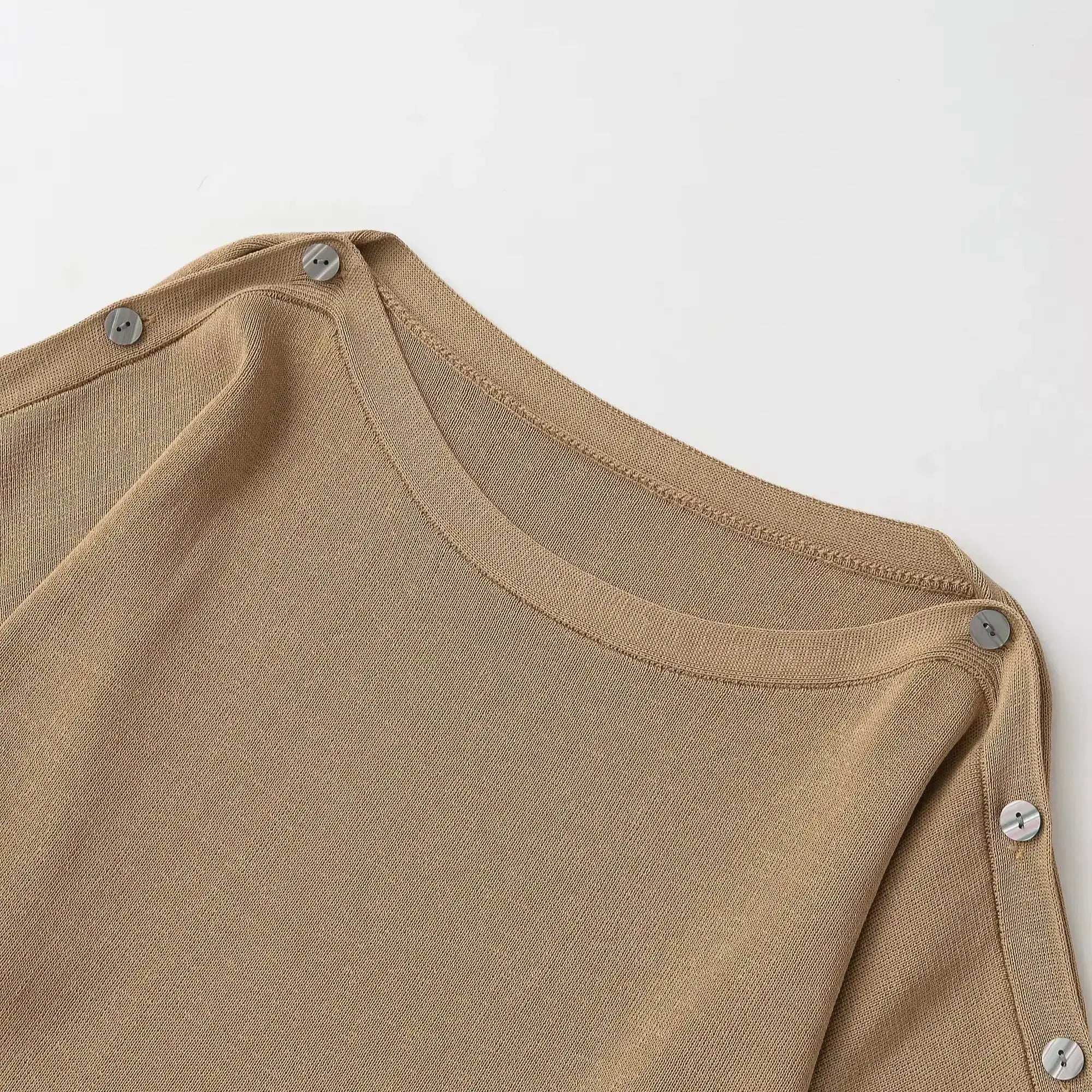 Suéter Slim Mujer Cuello Redondo Estilo Y2K Streetwear. MaDaJo